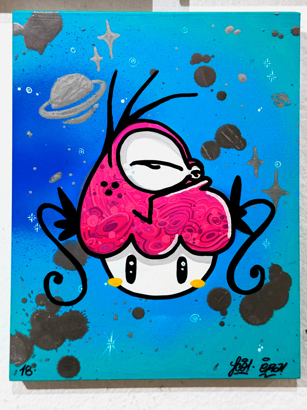 Era y Fco Fondo - Azul oscuro (Era and Fco dark blue background) - Fco
